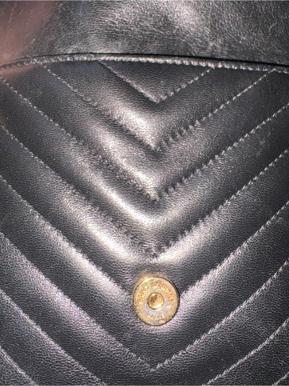 Saint Laurent Black Quilted Leather Drawstring Backpack with Gold Chain - Picture 12 of 16